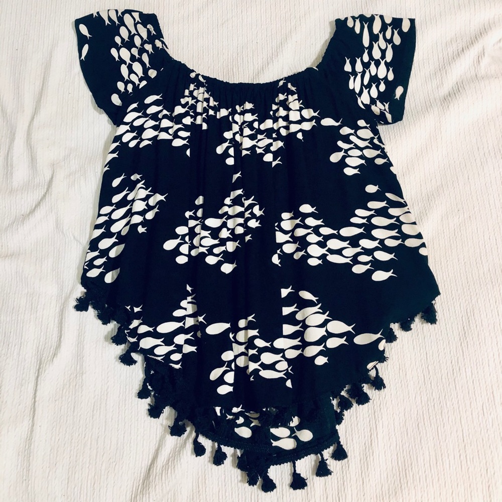 Aka Sky sunkiss top, fish print